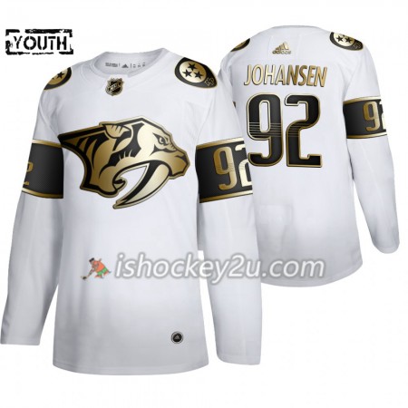Børn NHL Nashville Predators Trøje Ryan Johansen 92 Adidas 2019-20 Golden Edition Hvid Authentic